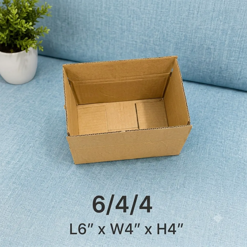 6 × 4 × 4 Parcel Box | Non Print 3 Ply Corrugated Box for eCommerce Packaging