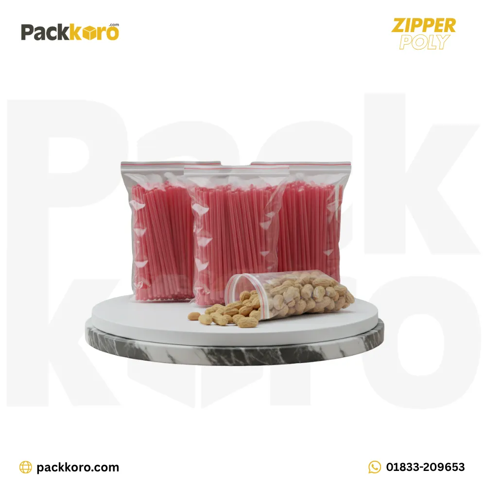 Red Zipper Poly Bag | জিপার পলি লাল | Reusable Zip Lock Packaging Bag