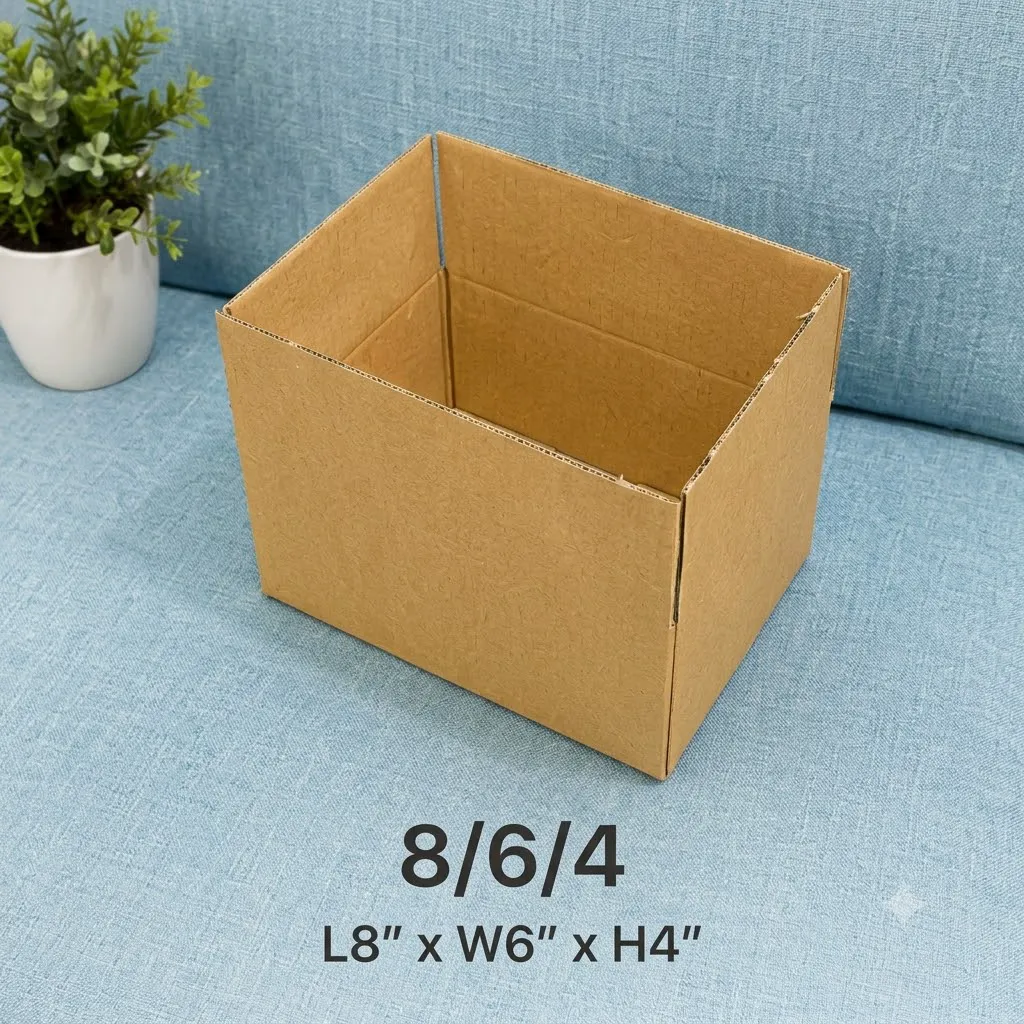 8 × 4 × 4 Parcel Box | Non Print 3 Ply Corrugated Box