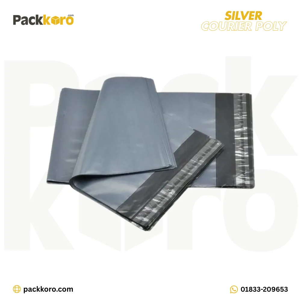 Courier Poly Bag No Print | Silver Packaging Bag