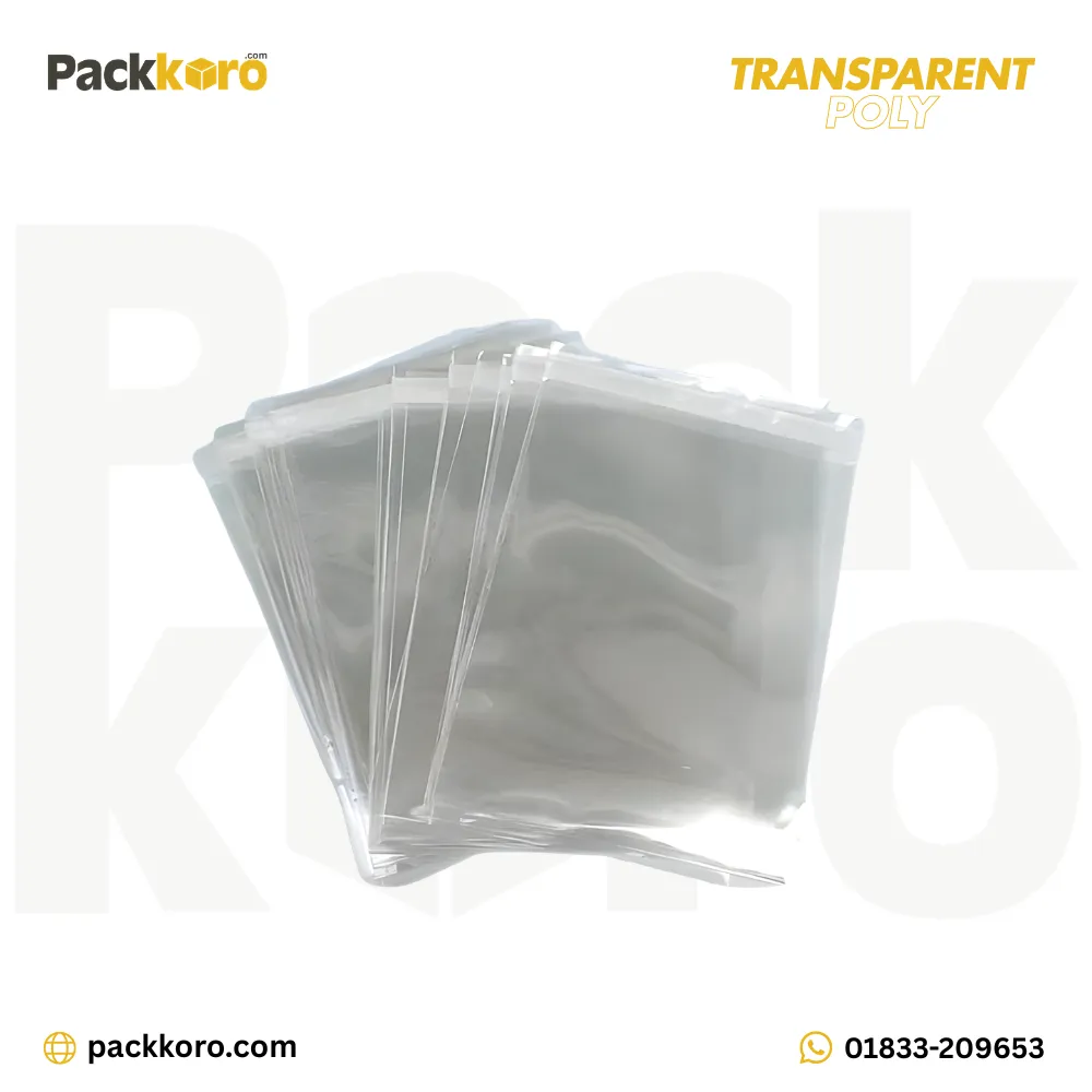 Transparent Plastic Poly Bag | ট্রান্সপারেন্ট প্লাস্টিক পলি |